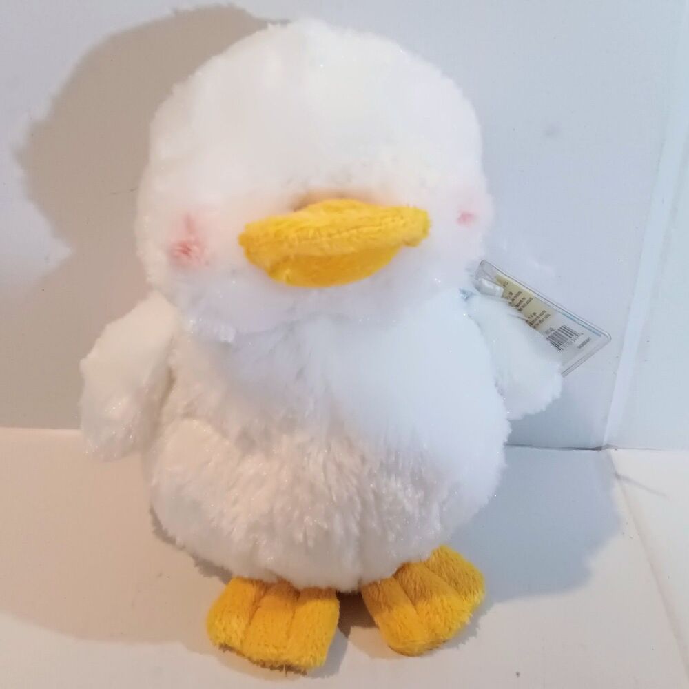 Ganz Webkinz White Duck Plush-HM148-2008-Retired-Cheek Blush-Sealed Code